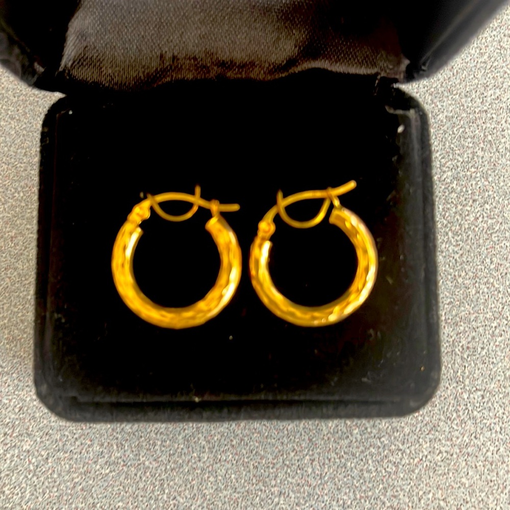 Gold hoop earrings